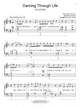 page one of Dancing Through Life (from Wicked) (Educational Piano)