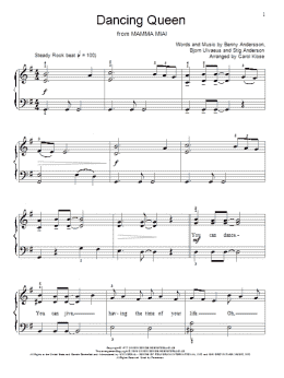 page one of Dancing Queen (Educational Piano)