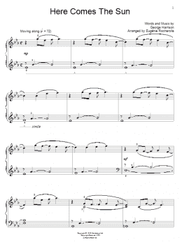 page one of Here Comes The Sun (Educational Piano)