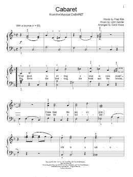 page one of Cabaret (Educational Piano)