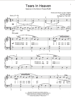 page one of Tears In Heaven (Educational Piano)