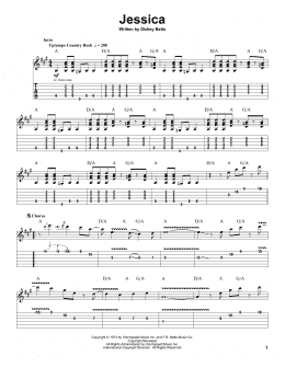 page one of Jessica (Guitar Tab (Single Guitar))