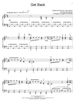 page one of Get Back (Educational Piano)