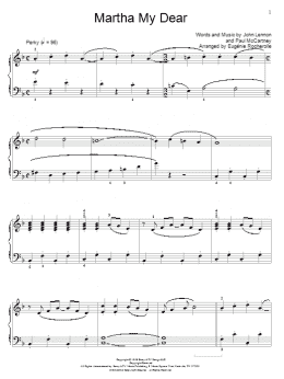page one of Martha My Dear (Educational Piano)