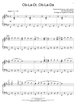page one of Ob-La-Di, Ob-La-Da (Educational Piano)