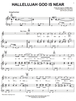 page one of Hallelujah God Is Near (Piano, Vocal & Guitar Chords (Right-Hand Melody))