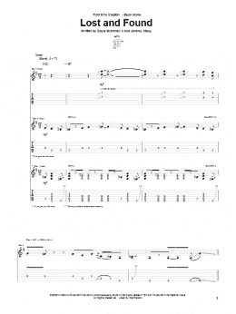 page one of Lost And Found (Guitar Tab)