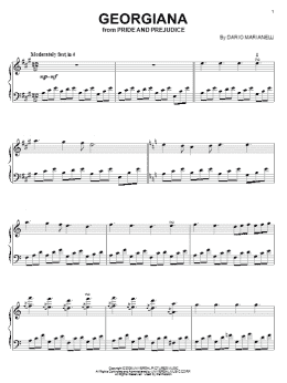 page one of Georgiana (from Pride And Prejudice) (Piano Solo)