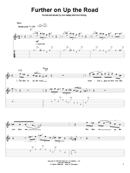 page one of Further On Up The Road (Guitar Tab (Single Guitar))