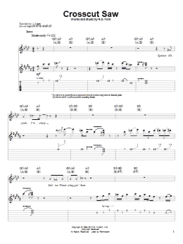 page one of Crosscut Saw (Guitar Tab (Single Guitar))