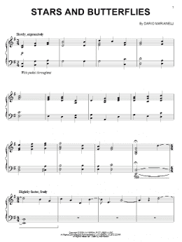 page one of Stars And Butterflies (from Pride And Prejudice) (Piano Solo)
