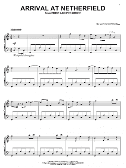 page one of Arrival At Netherfield (from Pride And Prejudice) (Piano Solo)