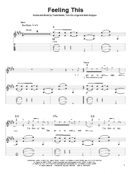 page one of Feeling This (Guitar Tab (Single Guitar))