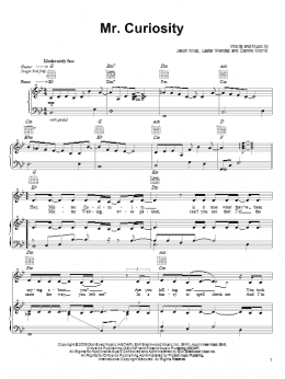page one of Mr. Curiosity (Piano, Vocal & Guitar Chords (Right-Hand Melody))
