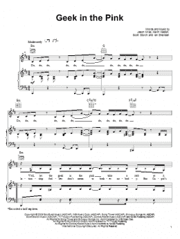 page one of Geek In The Pink (Piano, Vocal & Guitar Chords (Right-Hand Melody))