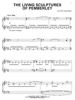 page one of The Living Sculptures Of Pemberley (from Pride And Prejudice) (Piano Solo)