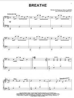 page one of Breathe (Piano Solo)