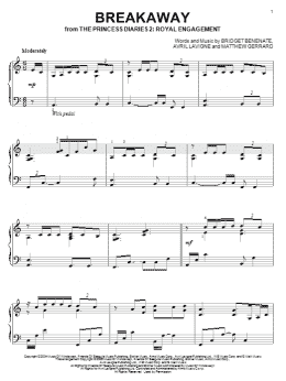 page one of Breakaway (Piano Solo)