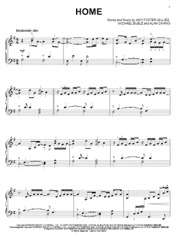 page one of Home (Piano Solo)