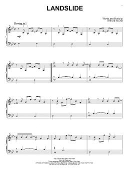 page one of Landslide (Piano Solo)