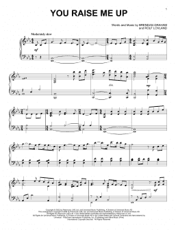page one of You Raise Me Up (Piano Solo)