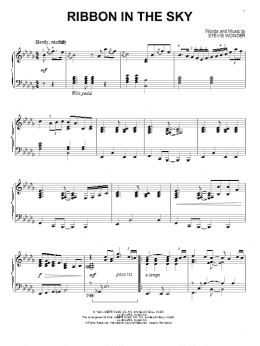 page one of Ribbon In The Sky (Piano Solo)