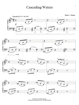 page one of Cascading Waters (Educational Piano)