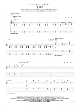 page one of Liar (Guitar Tab)