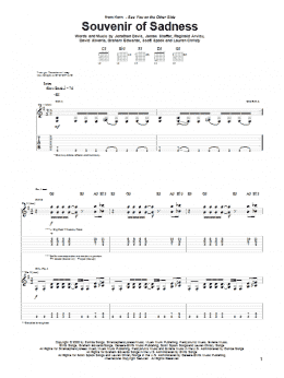 page one of Souvenir Of Sadness (Guitar Tab)