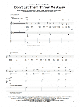 page one of Don't Let Them Throw Me Away (Guitar Tab)