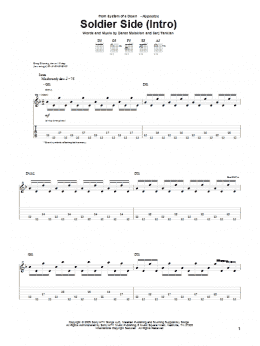 page one of Soldier Side (Guitar Tab)