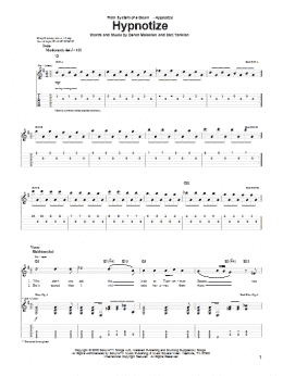 page one of Hypnotize (Guitar Tab)