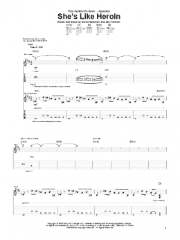 page one of She's Like Heroin (Guitar Tab)