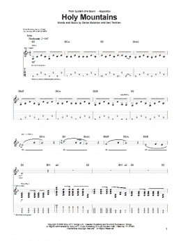 page one of Holy Mountains (Guitar Tab)