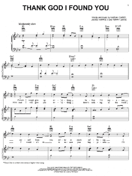 page one of Thank God I Found You (Piano, Vocal & Guitar Chords (Right-Hand Melody))