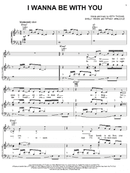 page one of I Wanna Be With You (Piano, Vocal & Guitar Chords (Right-Hand Melody))