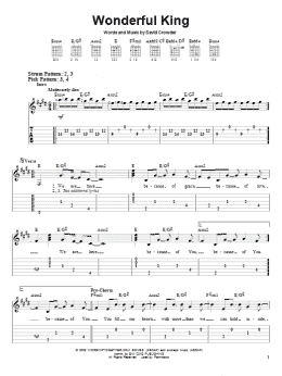 page one of Wonderful King (Easy Guitar Tab)