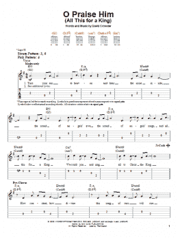 page one of O Praise Him (All This For A King) (Easy Guitar Tab)
