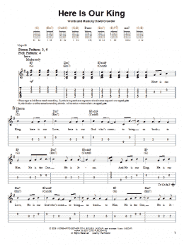 page one of Here Is Our King (Easy Guitar Tab)