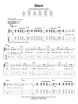 page one of Stars (Easy Guitar Tab)