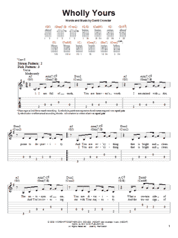 page one of Wholly Yours (Easy Guitar Tab)
