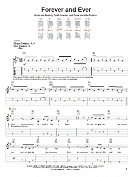 page one of Forever And Ever (Easy Guitar Tab)