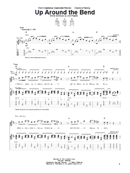page one of Up Around The Bend (Guitar Tab)