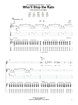 page one of Who'll Stop The Rain (Guitar Tab)