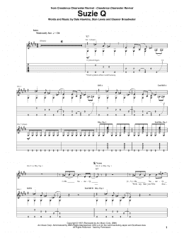 page one of Susie-Q (Guitar Tab)