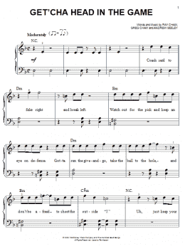 page one of Get'cha Head In The Game (from High School Musical) (Easy Piano)