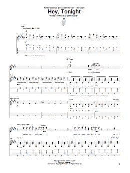 page one of Hey, Tonight (Guitar Tab)