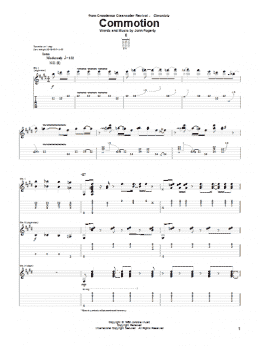 page one of Commotion (Guitar Tab)