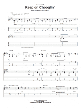 page one of Keep On Chooglin' (Guitar Tab)