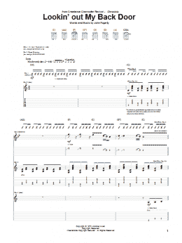 page one of Lookin' Out My Back Door (Guitar Tab)